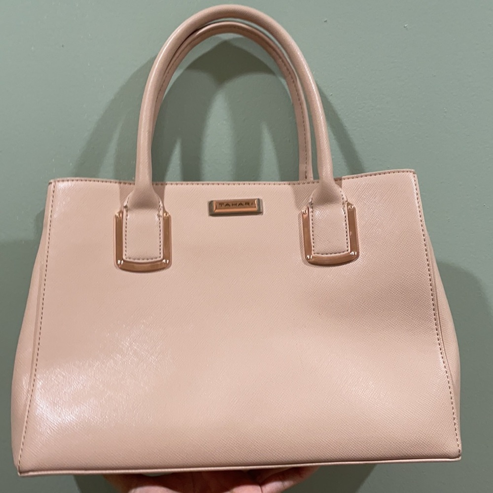 TAHARI BUCKET HOBO LAPTOP CROSSBODY HANDBAG